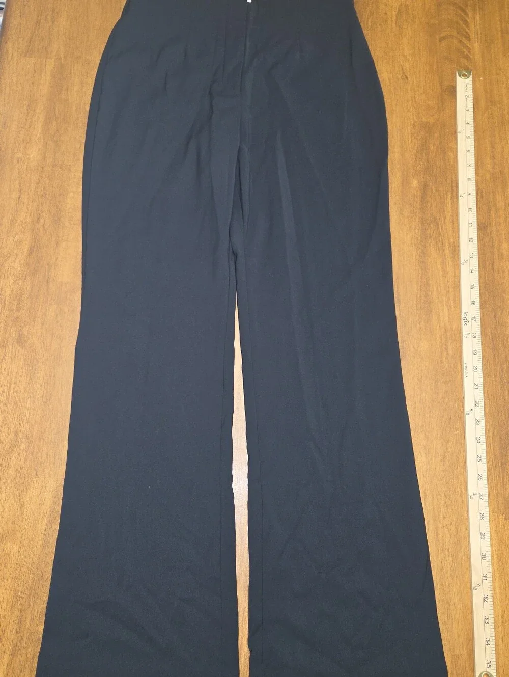ABERCROMBIE & FITCH Wide-Leg Black Women's Pants Mid Rise Zip Sz 10 Career